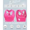 imageRUNNING GIRL Sports Bras for Women High SupportSeamless Ribbed Longline High Neck Sports Bra Racerback Padded Crop Top YogaBhot Pink
