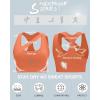 imageRUNNING GIRL Sports Bras for Women High SupportSeamless Ribbed Longline High Neck Sports Bra Racerback Padded Crop Top YogaBlight Orange
