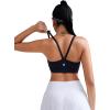 imageRUNNING GIRL Sports Bras for WomenLight Impact Molded Cup Strap Sports Bra with Sewn in PadsBest for AC CupBlack