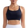 imageRUNNING GIRL Sports Bras for WomenLight Impact Molded Cup Strap Sports Bra with Sewn in PadsBest for AC CupBlack