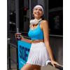 imageRUNNING GIRL Sports Bras for WomenLight Impact Molded Cup Strap Sports Bra with Sewn in PadsBest for AC CupBlue
