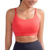 imageRUNNING GIRL Sports Bras for WomenLight Impact Molded Cup Strap Sports Bra with Sewn in PadsBest for AC CupRed