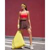 imageRUNNING GIRL Sports Bras for WomenLight Impact Molded Cup Strap Sports Bra with Sewn in PadsBest for AC CupRed