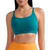 imageRUNNING GIRL Sports Bras for WomenLight Impact Molded Cup Strap Sports Bra with Sewn in PadsBest for AC CupTeal