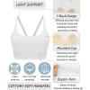 imageRUNNING GIRL Sports Bras for WomenLight Impact Molded Cup Strap Sports Bra with Sewn in PadsBest for AC CupWhite