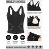 imageRUNNING GIRL Tank Tops with Built in Bras Racerback Activewear Yoga Workout Tops for WomenBlack