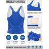 imageRUNNING GIRL Tank Tops with Built in Bras Racerback Activewear Yoga Workout Tops for WomenDark Blue