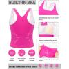 imageRUNNING GIRL Tank Tops with Built in Bras Racerback Activewear Yoga Workout Tops for WomenHot Pink