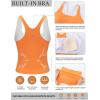 imageRUNNING GIRL Tank Tops with Built in Bras Racerback Activewear Yoga Workout Tops for WomenOrange