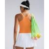 imageRUNNING GIRL Tank Tops with Built in Bras Racerback Activewear Yoga Workout Tops for WomenOrange