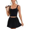 imageRUNNING GIRL Workout Tank Tops with Built in Bras for WomenCrissCross Back Medium Support Sports Bras for Women2black