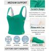 imageRUNNING GIRL Workout Tank Tops with Built in Bras for WomenCrissCross Back Medium Support Sports Bras for Women2green