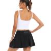 imageRUNNING GIRL Workout Tank Tops with Built in Bras for WomenCrissCross Back Medium Support Sports Bras for Women2white