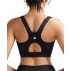 imageRUNNING GIRL Sports Bra for Women High SupportAdjustable Straps High Impact Sports Bras with Sewn in PadsBlack