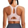 imageRUNNING GIRL Sports Bras for Women High SupportRacerback Running Bra Molded Cup Sports Bra with Sewn in PadsPink