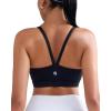 imageRUNNING GIRL Sports Bras for WomenLight Impact Molded Cup Strap Sports Bra with Sewn in PadsBest for AC CupBlack