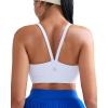 imageRUNNING GIRL Sports Bras for WomenLight Impact Molded Cup Strap Sports Bra with Sewn in PadsBest for AC CupWhite