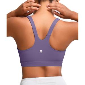 imageRUNNING GIRL Sports Bra for Women High Support Molded Cup High Impact Sports Bras for Women with Sewn in PadsTaro Purple