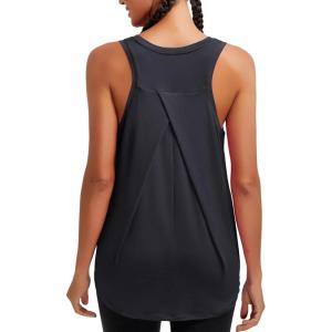 imageRUNNING GIRL Tank Tops with Built in Bras Racerback Activewear Yoga Workout Tops for Women1black