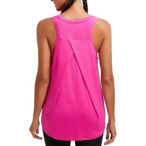 imageRUNNING GIRL Tank Tops with Built in Bras Racerback Activewear Yoga Workout Tops for Women1hot Pink