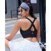 imageRUNNING GIRL Adjustable Straps High Impact Sports Bra for WomenHigh Support Workout Sports Bras with Sewn in PadsAblack