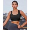 imageRUNNING GIRL Adjustable Straps High Impact Sports Bra for WomenHigh Support Workout Sports Bras with Sewn in PadsAblack