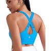 imageRUNNING GIRL Adjustable Straps High Impact Sports Bra for WomenHigh Support Workout Sports Bras with Sewn in PadsAbright Blue