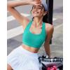 imageRUNNING GIRL Adjustable Straps High Impact Sports Bra for WomenHigh Support Workout Sports Bras with Sewn in PadsAbright Green
