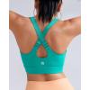 imageRUNNING GIRL Adjustable Straps High Impact Sports Bra for WomenHigh Support Workout Sports Bras with Sewn in PadsAbright Green