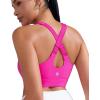 imageRUNNING GIRL Adjustable Straps High Impact Sports Bra for WomenHigh Support Workout Sports Bras with Sewn in PadsAhot Pink