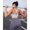 imageRUNNING GIRL Adjustable Straps High Impact Sports Bra for WomenHigh Support Workout Sports Bras with Sewn in PadsAicy Grey
