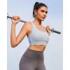 imageRUNNING GIRL Adjustable Straps High Impact Sports Bra for WomenHigh Support Workout Sports Bras with Sewn in PadsAicy Grey