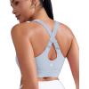 imageRUNNING GIRL Adjustable Straps High Impact Sports Bra for WomenHigh Support Workout Sports Bras with Sewn in PadsAicy Grey