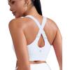 imageRUNNING GIRL Adjustable Straps High Impact Sports Bra for WomenHigh Support Workout Sports Bras with Sewn in PadsAwhite