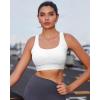imageRUNNING GIRL Adjustable Straps High Impact Sports Bra for WomenHigh Support Workout Sports Bras with Sewn in PadsAwhite