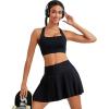 imageRUNNING GIRL High Impact Sports Bras for Women High Support Running Strappy Womens Sports Bra with Sewn in PadsBlack