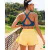 imageRUNNING GIRL High Impact Sports Bras for Women High Support Running Strappy Womens Sports Bra with Sewn in PadsDark Blue