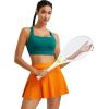 imageRUNNING GIRL High Impact Sports Bras for Women High Support Running Strappy Womens Sports Bra with Sewn in PadsGreen