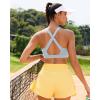 imageRUNNING GIRL High Impact Sports Bras for Women High Support Running Strappy Womens Sports Bra with Sewn in PadsGrey