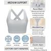 imageRUNNING GIRL High Impact Sports Bras for Women High Support Running Strappy Womens Sports Bra with Sewn in PadsGrey