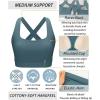 imageRUNNING GIRL High Impact Sports Bras for Women High Support Running Strappy Womens Sports Bra with Sewn in PadsGreyish Green