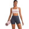 imageRUNNING GIRL High Impact Sports Bras for Women High Support Running Strappy Womens Sports Bra with Sewn in PadsPink