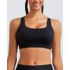 imageRUNNING GIRL High Impact Sports Bras for Women Racerback Adjustable Straps Sports Bras for Women with Sewn in PadsBlack