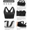 imageRUNNING GIRL High Impact Sports Bras for Women Racerback Adjustable Straps Sports Bras for Women with Sewn in PadsBlack