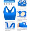 imageRUNNING GIRL High Impact Sports Bras for Women Racerback Adjustable Straps Sports Bras for Women with Sewn in PadsDazzling Blue