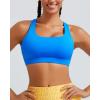 imageRUNNING GIRL High Impact Sports Bras for Women Racerback Adjustable Straps Sports Bras for Women with Sewn in PadsDazzling Blue