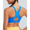 imageRUNNING GIRL High Impact Sports Bras for Women Racerback Adjustable Straps Sports Bras for Women with Sewn in PadsDazzling Blue