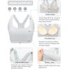 imageRUNNING GIRL High Impact Sports Bras for Women Racerback Adjustable Straps Sports Bras for Women with Sewn in PadsGrey