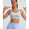 imageRUNNING GIRL High Impact Sports Bras for Women Racerback Adjustable Straps Sports Bras for Women with Sewn in PadsGrey