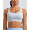 imageRUNNING GIRL High Impact Sports Bras for Women Racerback Adjustable Straps Sports Bras for Women with Sewn in PadsGrey